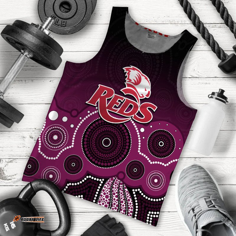 (Custom Personalised And Number) Super Rugby Queensland Reds Men Tank Top