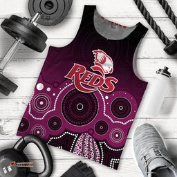 (Custom Personalised And Number) Super Rugby Queensland Reds Men Tank Top