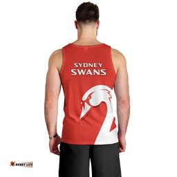 Sydney Swans Football Men Tank Top Go Swannies Sporty Style