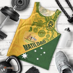 Matildas Soccer Men Tank Top Australian Indigenous National Color