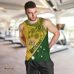 Matildas Soccer Men Tank Top Australian Indigenous National Color