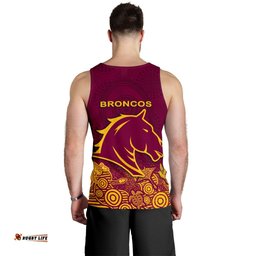 Brisbane Men Tank Top Broncos Indigenous