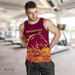 Brisbane Men Tank Top Broncos Indigenous