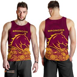 Brisbane Men Tank Top Broncos Indigenous