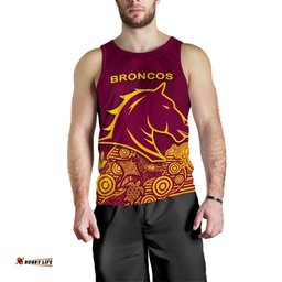 Brisbane Men Tank Top Broncos Indigenous