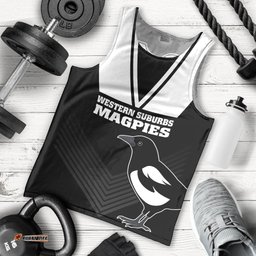(Custom Text And Number) Western Suburbs Magpies Rugby Men Tank Top Simple Style