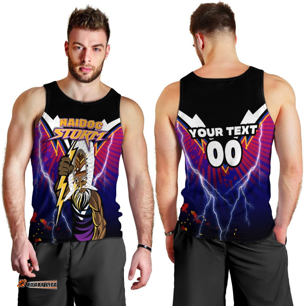 (Custom Personalised) Melbourne Storm Naidoc Week Men's Tank Top Aboriginal Special Style