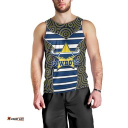 NRL - Cowboys Men Tank Top Mix Dot Aboriginal