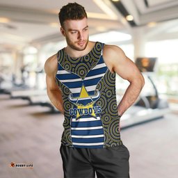 NRL - Cowboys Men Tank Top Mix Dot Aboriginal