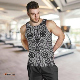 Men Tank Top - Aboriginal Dot Painting Mens Tank Ver04