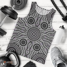 Men Tank Top - Aboriginal Dot Painting Mens Tank Ver04