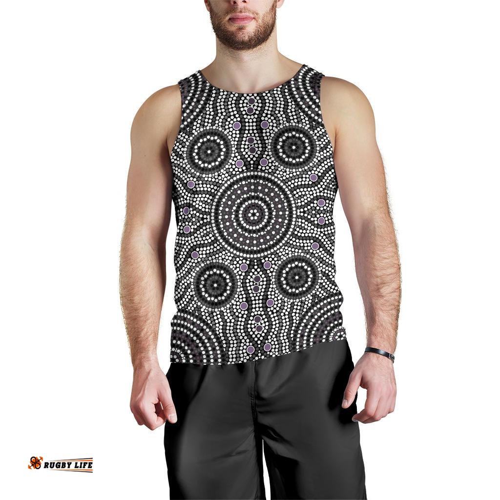 Men Tank Top - Aboriginal Dot Painting Mens Tank Ver04