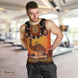 Personalised Australia Aquarius Emu Zodiac Men Tank Top Auz Astrology Aboriginal - Red