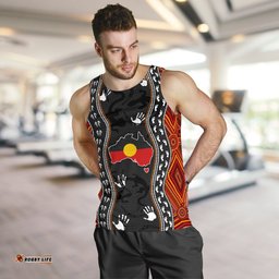Aboriginal Men's Tank Top - Australia Indigenous Map