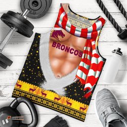 Brisbane Men Tank Top Broncos Christmas Nice Abs - Black