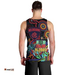 Demons Football Aboriginal Art Men Tank Top NAIDOC Indigenous Tribal