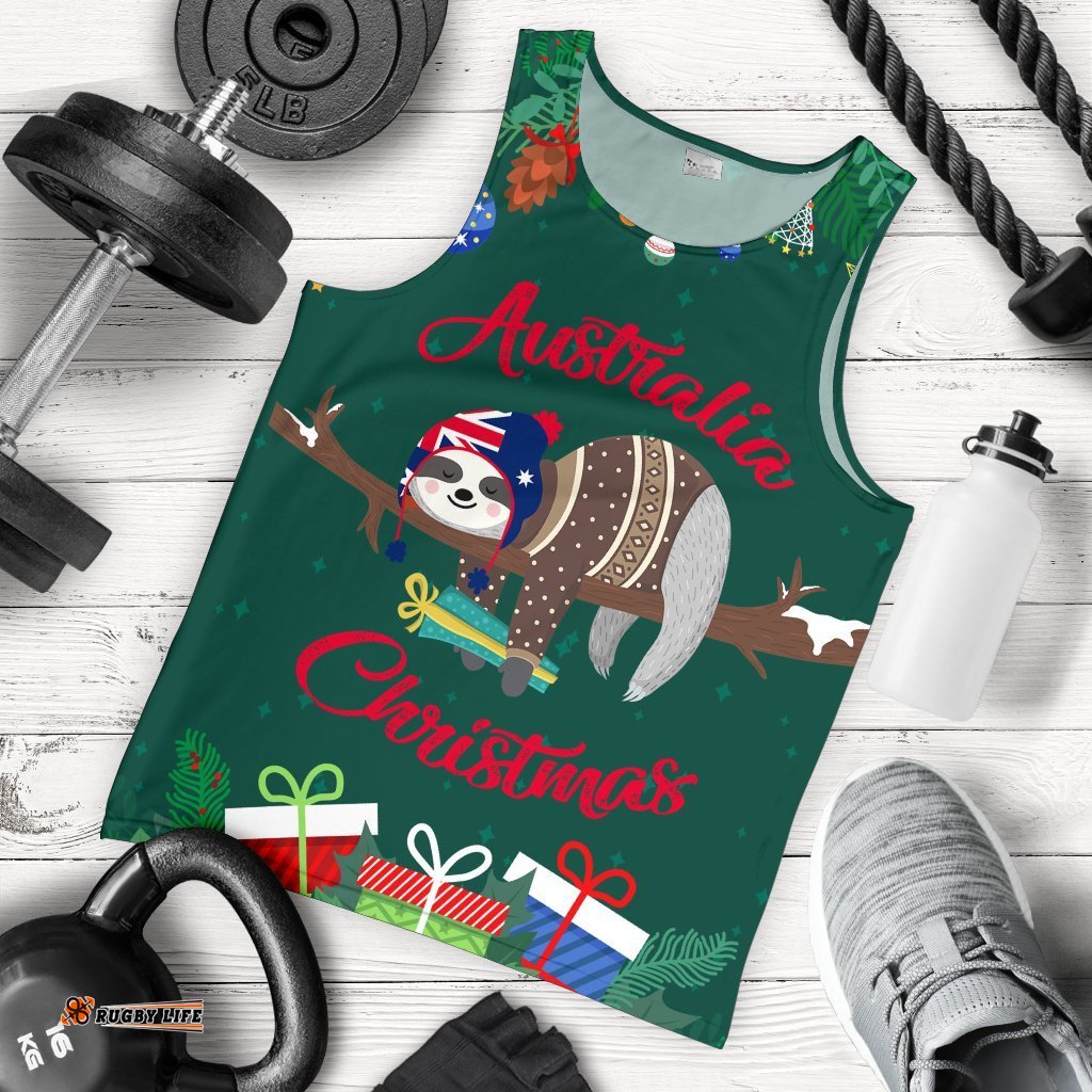 Australia Christmas Men's Tank Top Green - Merry Christmas
