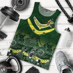 (Custom Personalised And Number) Australia Aboriginal Men Tank Top Rugby World Cup