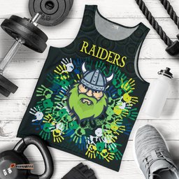 Canberra Men Tank Top Raiders Viking Simple Indigenous
