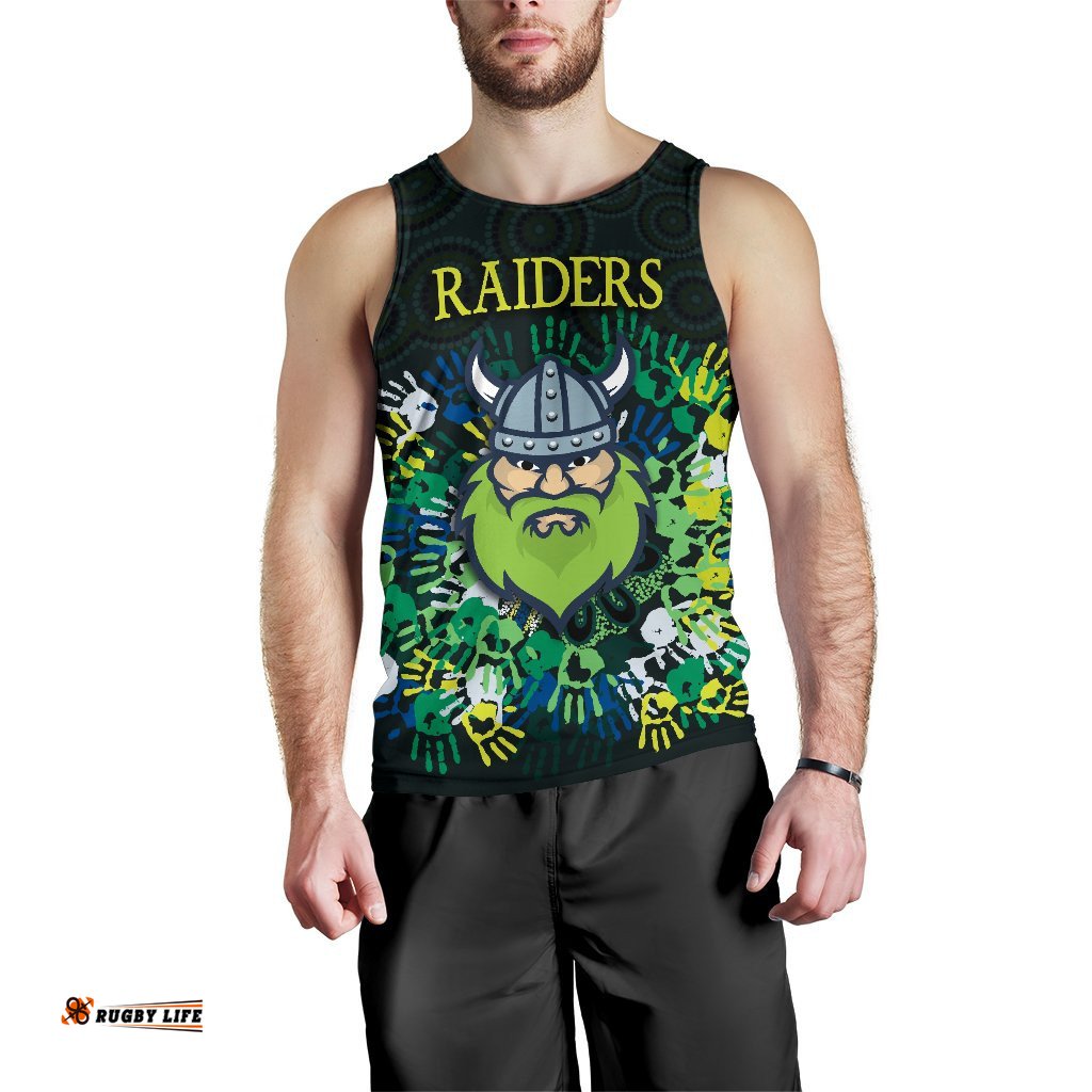 Canberra Men Tank Top Raiders Viking Simple Indigenous