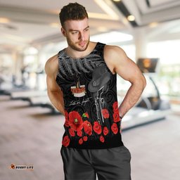New Zealand Anzac Lest We Forget Remebrance Day Men Tank Top -