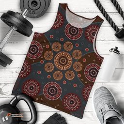 Men Tank Top - Aboriginal Dot Painting Mens Tank Ver02