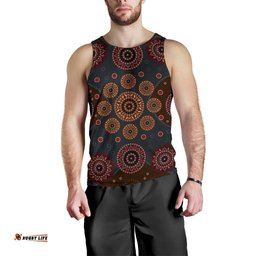 Men Tank Top - Aboriginal Dot Painting Mens Tank Ver02