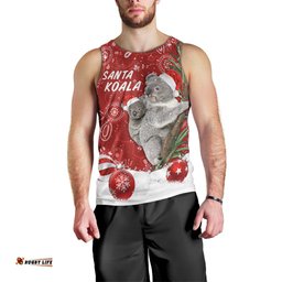 Australia Christmas Aboriginal Men Tank Top Santa Koala Ver01