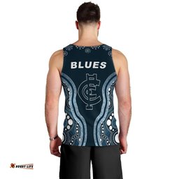 Go Blues Men Tank Top Simple Indigenous