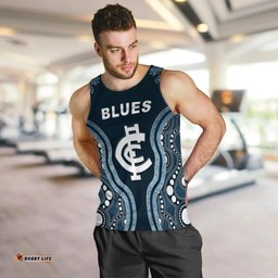 Go Blues Men Tank Top Simple Indigenous