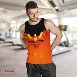 Sunrisers Hyderabad Orange Army Men's Tank Top Cricket Sporty Style