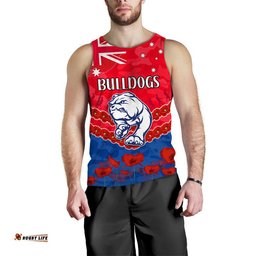 Western Bulldogs Football ANZAC Men Tank Top Lest We Forget