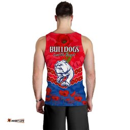 Western Bulldogs Football ANZAC Men Tank Top Lest We Forget