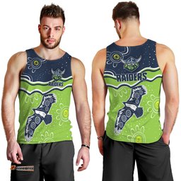 Canberra Raiders Men Tank Top - Aboriginal Dot Painting -