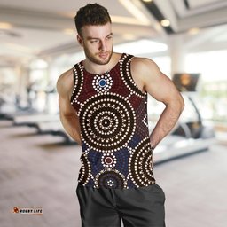 Men Tank Top - Aboriginal Dot Painting Mens Tank Ver08