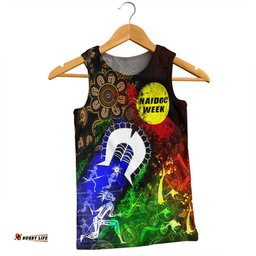 Australia Men Singlet Naidoc Week Aboriginal Indigenous Inspired Blood In Me