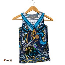 Gold Coast Titans Men Singlet Aboriginal Inspired Naidoc Week Custom For Die Hard Fan Supporters