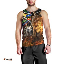 Wests Tigers Naidoc Week Men's Tank Top Version Aboriginal Tiger 3D