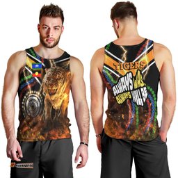 Wests Tigers Naidoc Week Men's Tank Top Version Aboriginal Tiger 3D