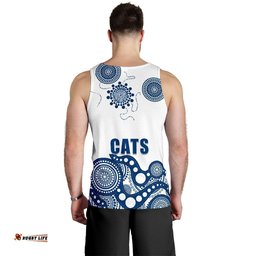 Cats Men Tank Top Geelong Indigenous
