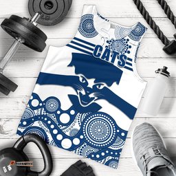 Cats Men Tank Top Geelong Indigenous