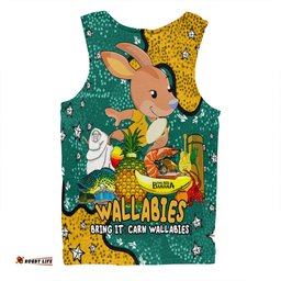 Australia Wallabies Custom Men Singlet - Australian Big Things Men Singlet