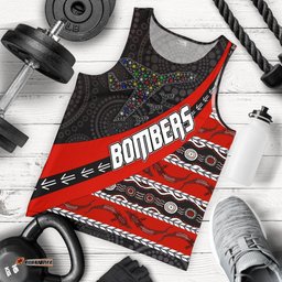 Naidoc Essendon Men Tank Top Aboriginal Bombers
