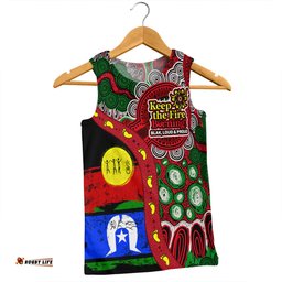 Australia Men Singlet Naidoc Week Indigenous Culture Inspired Dot Art Painting With Hunting