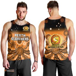 Perth Scorchers Cricket Men Tank Top Indigenous Art Ver.01