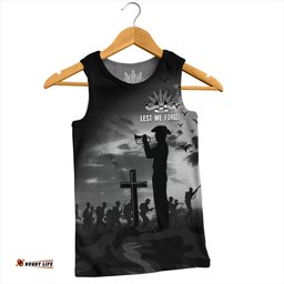 Australia Men Singlet Lest We Forget Remember Soldiers
