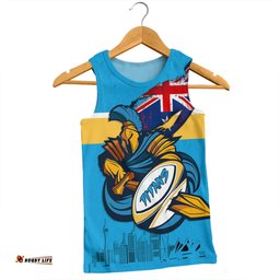 Gold Coast Titans Men Singlet Custom For Die Hard Fan Australia Flag Scratch Style