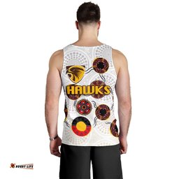 Hawthorn Men Tank Top Hawks Indigenous - White