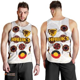 Hawthorn Men Tank Top Hawks Indigenous - White