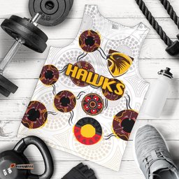 Hawthorn Men Tank Top Hawks Indigenous - White